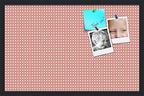PinPix 28x18 inch Cork Bulletin Board. This Decorative Framed Pin Board Comes with Diamond Pattern in Pink and Beige Design and Satin Black. Ideal for Home, Office Decor or School (PinPix-290) by PinPixBulletinBoards