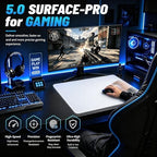 Glass Gaming Mouse Pad, 5.0 Nano Etched Surface, Custom PU Non Slip Base, Esports Level Speed & Precision, Tempered Glass, Waterproof & Durable, 490mm*420mm Large Size for FPS Gaming (White) - Image 3
