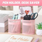 Segarty Pack of 9 Pencil Holders 3.9x4.2in, Round Mesh Pen Holder for Table Desk Organization, Large Pen Cup Container Set Desktop Accessories Organizer for Office Work Home Stuff Makeup Brush Storage - Image 5