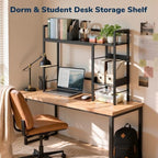 Desk Shelf, 38.6" Desk Hutch for Computer Monitor, Black - Image 4