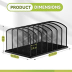 MINDEPOT Desk File Organizer 7 Sections Upright Mesh File Sorter Organizer for Desk, Office Organization File Holder for Home, Office & Classroom (Black, 1Pack) - Image 2
