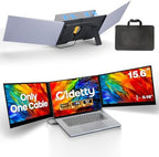 CIDETTY One Cable Connection Laptop Screen Extender Monitor Portable, Ultra Thin 15.6" 1080P FHD Triple Screen,Fit for 13-17" Laptop, Plug & Play Compatiable with Win/Mac/Chrome/Android by CIDETTYElectronics