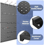 WALMANN 4-Pack 12"x16" Metal Pegboard Panels, Tool Organizer Pegboard - Image 4