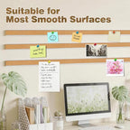 LILXIU 5 PCS Aluminum Trim Cork Board Strips for Walls 45.66 * 1.18 Inch Cork Strips Bulletin Bar Strip with Accessories Bulletin Board Strip for Home Office Classroom Decor - Image 4