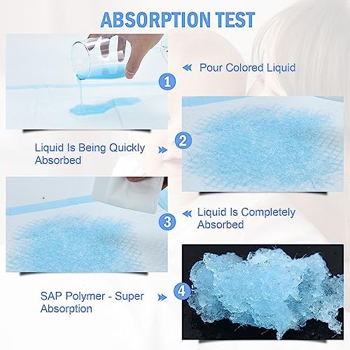 Rocinha 100 Pack Disposable Changing Pads Baby Disposable Underpads Waterproof Diaper Changing Pad Breathable Underpads Bed Table Protector Mat (17 x 13 Inches) - Image 3