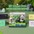 3D Memo Pad Time Piece Calendar 2027, 3D Tear-Off Art Desk Calendar 2027, Creative 3D Memo Pad Paper Art Tree House DIY Paper Carving Decoration (Panda Garden) - Image 2