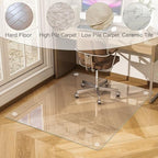 46"X56" Tempered Glass -Glass Chair Mat, Heavy Duty Hard Floor Mat for Home - Image 4