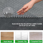 100pointONE Extra Large Office Chair Mat for Carpet, 45" x 53" Clear Desk Chair Mat for Low Pile Carpeted Floors- Easy Glide Plastic Floor Mat for Office Chair on Carpet - Image 4