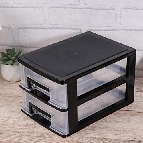 DOITOOL 2 Tier Plastic Drawer Type Closet, Plastic Home Office Storage Organizer, Makeup Organizer Storage Station Cube, Cosmetics Jewelry Storage Box for Bathroom, Dorm, Desk, Countertop, Office - Image 7