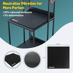 Heavy Duty PRT22 3D Printer Stand with Power Hub, High Density Polymer Vibration Damping Pads, Elevated Storage & Locking Wheels for Most Large Printers - Image 2