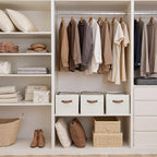 StorageWorks Closet Storage Bins with PU Handles, Beige, Extra Large - Image 2