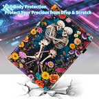 Case for Samsung Galaxy Tab S11 Ultra 14.6 Inch 2025(SM-X930/X936B),Card Slot PU Leather TPU Case Pen Holder Auto Wake Sleep,Flower Skull - Image 3
