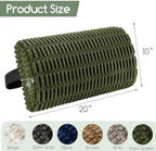 Lumbar Support Pillow for Recliner Chair/Office Chair/Couch, Memory Foam Back Support Cushion with Adjustable Strap, Recliner Cushions for Lower Back Pain Relief, Sleeping, Washable Cover, Dark Green - Image 2