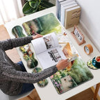 31.5"x 11.8" Oversized Gaming Mouse Pad Set, Ergonomic Keyboard and Mouse Wrist Rest + Cup Holder, Non-Slip Desktop Pad, Suitable for Home and Office Use, Farmhouse Cottage Garden - Image 6