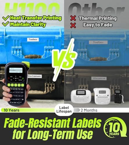 Label Maker Machine with 4 Tapes, Wire Label Maker Waterproof-Labels - Image 3
