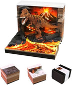 3D Art Calendar Memo Pad 2027,Desk Time Piece Calendar 3D Tyrannosaurus Rex Notepad Creative Rip Away Calendar Paper Carving Note by Dawnvive