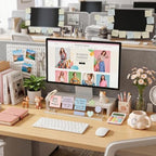 Monitor Memo Board Holder 14"x5", 2pcs Office Organization Memo Holders for Computer Sticky Note Holder, Space-Saving Under Monitor, Movable & Reusable, Screen Saver for Office & Home Desktop Decor - Image 7