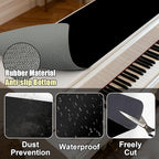 Piano Top Runner Mat, Non-Slip Rubber Bottom, Free Cut Top Protector Dust-Proof Covers for Piano Musical Instrument, Chiffonier, Chest of Drawers, TV Stand, Television Cabinet (Black, 61" x 13.8") - Image 4