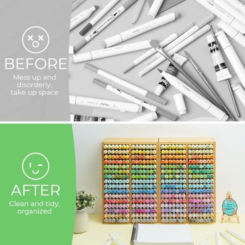 Ohuhu Bamboo Marker Organizer Hold 224 Markers for Honolulu Oahu Series - Image 6