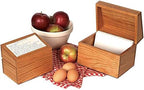 Lehman's Wooden Recipe Box Holds 300 3" x 5" Recipe Cards in Handcrafted Oak Wood Box by Lehmans