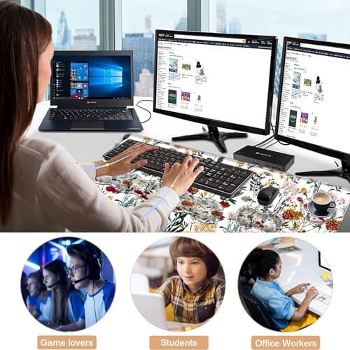 Keyboard Wrist Rest and Mouse Pad with Wrist Support Set Ergonomic Coaster,Memory Foam,Easy Typing Pain Relief,Large XL Desk Mat 31.5"x 11.8",Beautiful Floral - Image 7