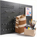 Spampur Peg Board, 4 Pack Metal Pegboard Wall Organizer with Accessories by Spampur