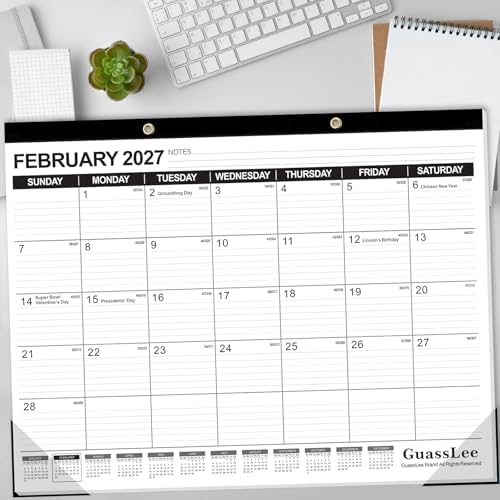 GuassLee Large Desk Calendar 2026, 3 Packs, 19 Months from Jun. 2026 to Dec. 2027, 22" x 17" Desk/Wall Calendar Hanging Planner with Julian Date, Notes, Corner Protectors for School Home Office - Image 5