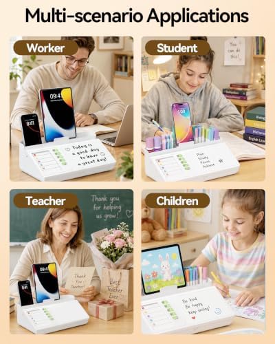 Desk Organizer Dry Erase Desktop Whiteboard with Storage, to Do List Board - Image 6