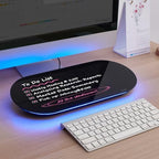 TSJ OFFICE Glass Desktop Whiteboard - 17 X 7 Inches Black Board Blue Light by TSJOFFICE-WipeCleanThinkGreenWorkSmart