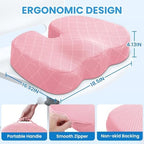 TushGuard Seat Cushion, Memory Foam Office Chair Cushion - Pink, XX-Large - Image 2