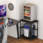 Snughome Oversized Computer Tower Stand with Extended Top & Charging Station, 25.2''-36.2'' Height-Adjustable PC Tower Stand, Rolling CPU Cart with Lockable Wheels for Office Home Gaming - Image 2