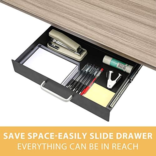 GOME Under Desk Pull-Out Drawer - Storage Organizer Office Mounted, Easy Slide-Out Pencil Drawer for Saving Space, Under Flat-Top Desk Storage Ideal for Sit-Stand Workstation - Image 5