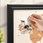 Wooden Frame Cork Board Map of World, 20" X 30" Bulletin Boards for Walls with 10 Pins, Travel Tracker Map for Office, School and Home (WD-MAP,5075,D) - Image 3