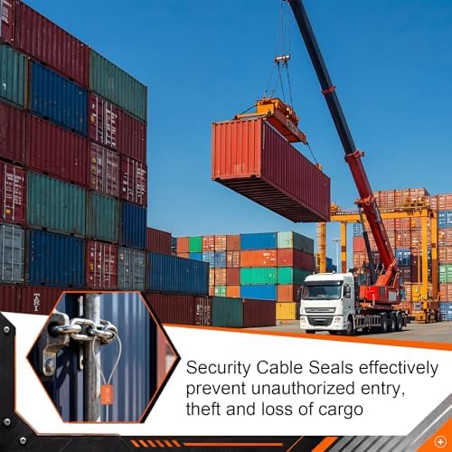 Nuogo 200 Pcs Orange Steel Security Cable Seals - Image 2