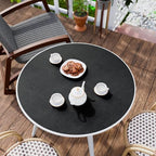 MAIDERN 30 Inch Round Cork & Leather Placemats, Cuttable Size (24-30 Inch), Trimmable Dining Table Mat, Heat Resistant/Non-Slip Table Cover for Kitchen, Office, or Restauran (Black) - Image 4