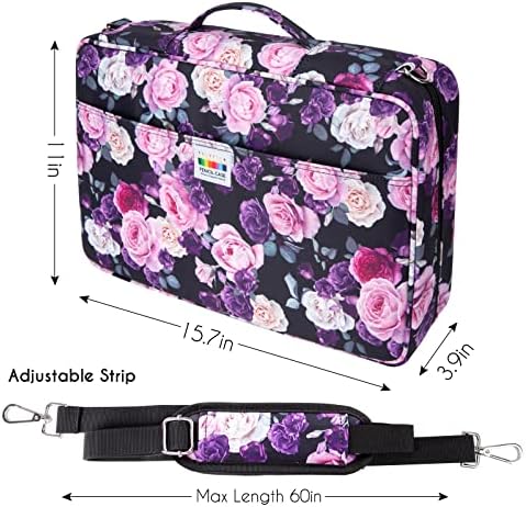 YOUSHARES 480 Slots Colored Pencil Case - Big Capacity Pen Case Organizer with Multilayer Holder large Colored Pencil Case (Purple Pink Rose) - Image 2