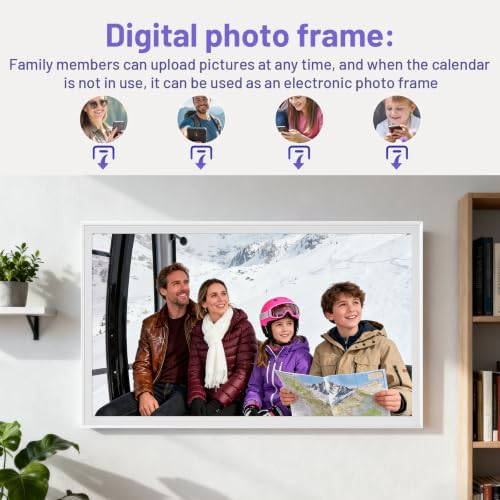 32" Smart Digital Calendar, Family Chore Chart & Photo Frame - Image 6