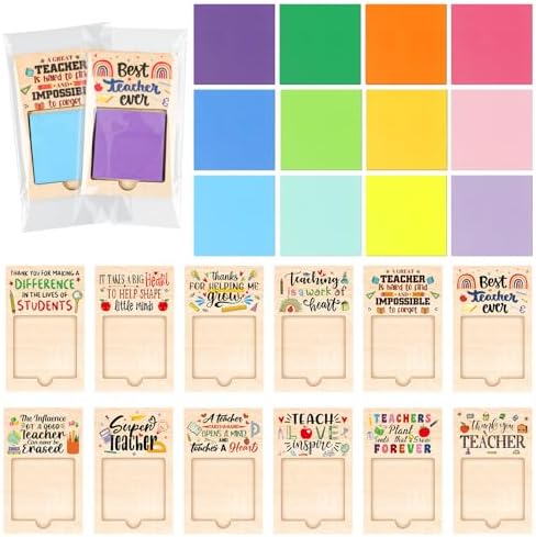 Motipuns 72 Pcs Teacher Gift Sticky Note Holder, Sticky Note, Light Color by Motipuns