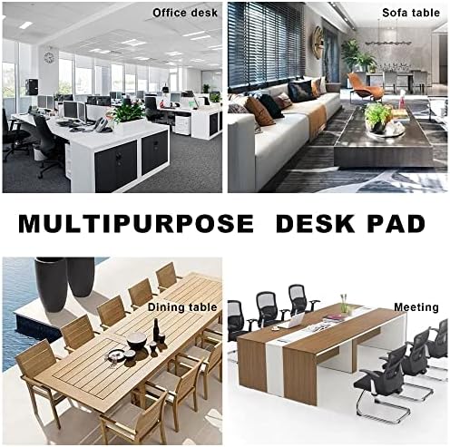 CENNBIE MAX200 78.7" x 39.4" Leather Desk Mat, Extra Large Desk Pad Blotter Protector, Extended Table Pad, Waterproof PU Leather Desk Mat on top of desks Large for Office and Home (Grey) - Image 6