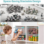 Vtopmart 4 Pack 5 Qt Clear Storage Bins with Lids for Toy & Craft Storage - Image 5