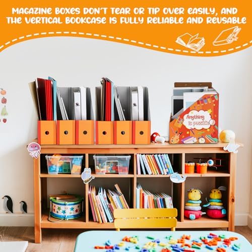 Tatuo 30 Pcs Cardboard Magazine File Holders Document Organizers - Image 5