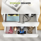 5 Drawer Chest, Storage Cabinet Dressers with Wheels, Dressers Storage Cabinets, Dresser Mobile Cabinet with Wheels, Room Organizer, Drawers Wood Organization Furniture for Office, Home, White - Image 4