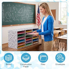 Fuutreo 2 Pcs Classroom Construction Paper Storage,Black Blocks - Image 6