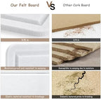 Large Bulletin Board, Foldable 60x36 Inches Cork Board Alternative, Large Felt Board Decorative Pin Board for Wall, Foldable Photo Board Self-Adhesive Vision Board with 36 Pushpins White - Image 3