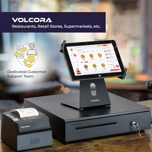 Volcora Cash Register Drawer for Point of Sale (POS) System, 5 Bill/7 Coin, 16" with Adjustable Coin Slots, 12-24V, RJ11/RJ12 Key-Lock, Media Slot, Black - Image 6