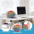 SUPEASY Fan Shaped Desk File Organizer, Paper File Holder for Desk, White - Image 3