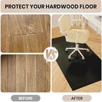 Black Office Chair Mat for Hardwood Floor, 48 x 60 in Desk Floor Protector - Image 4