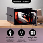Lockabox One™ | Compact and Hygienic Lockable Storage Box for Food, Medicines, Tech and Home Safety | One Size 12 x 8 x 6.6 inches externally (Jet) - Image 6