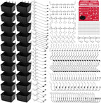 320PCS Pegboard Accessories Kit, Pegboard Hooks Assortment with Bins and Stainless Steel Peg Locks, Tool Organizer for 1/8" and 1/4" Pegboards, Garage Wall Organization, Workshop and Tool Storage by SEDY