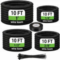 Cable Sleeve Split-Sleeving 1/4", 3/8", 1/2", 1" x 10 FT Cord Management Wire Protector, Wire Cover Heat Resistant Wiring Loom Wire Organizer, Heavy Duty Auto Wrap Cord Protectors from Pets No Chew by uuvzvcek
